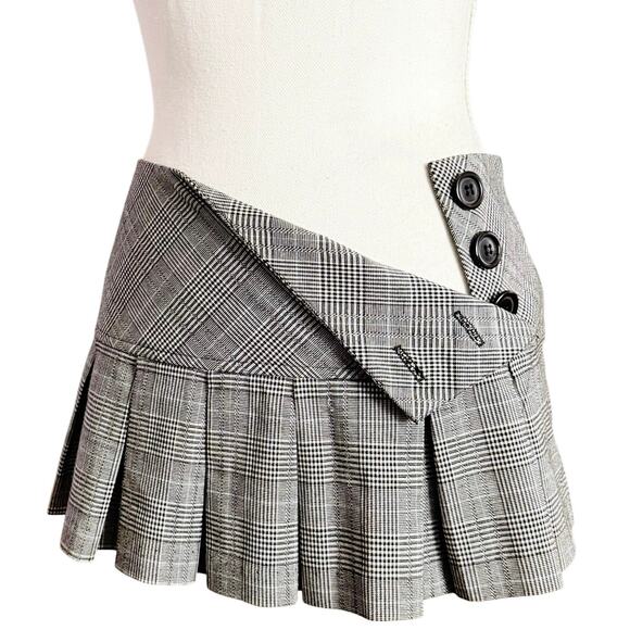 Charlotte Russe Y2K micro mini skirt plaid academia schoolgirl alt grunge size L - Picture 7 of 10